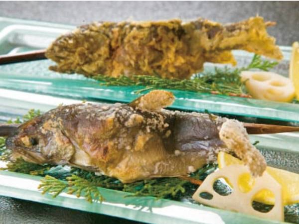 【上州牛＆選べる岩魚料理/例】岩魚は「塩焼き」または「唐揚げ」から選択！
