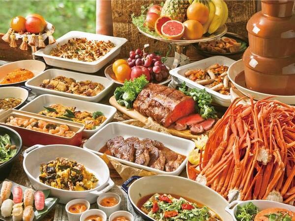 ホテル特製ブッフェ/例 人気メニューから地元食材まで◆紅ずわい蟹◆上州牛鉄板焼◆握り寿司等