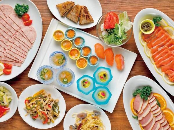 【バイキング/例】つま恋高原野菜や地元の新鮮な食材をふんだんに使用した和洋中特製メニューが並ぶ