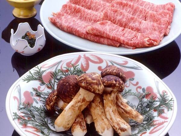 松茸＆伊賀牛のすき焼き（一例）