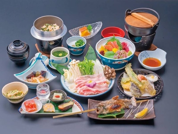 【夕食一例】地の味、季節の味にこだわり板長がご用意する食をご賞味ください