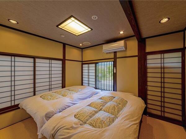 【母屋 繭の間】和風モダンの雰囲気の良い寝室です