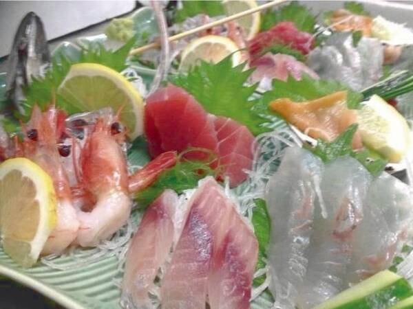 お肉と海鮮第5弾・黒毛和牛サーロイン/刺身例