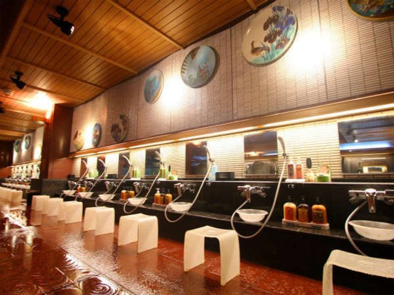 大浴場「九谷の湯処」洗い場