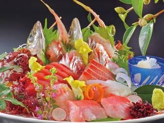 盛込舟 網付き 大漁 刺し身 舟盛り 料亭 ホテル 旅館 rokuya