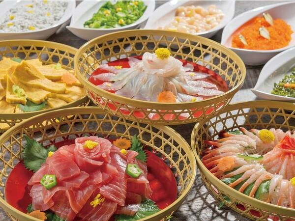 【海鮮浜焼き食べ放題!郷土料理バイキング/例】実演料理も充実!