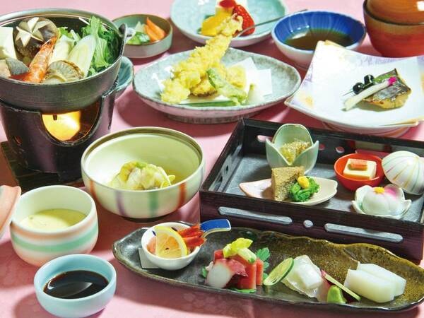 【料理長のお任せ会席/例】当日の仕入れ状況に応じて料理長が彩るお任せ会席