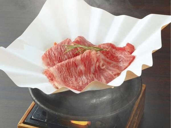 【夕食】石焼きで愉しむ和牛ロース(一例)