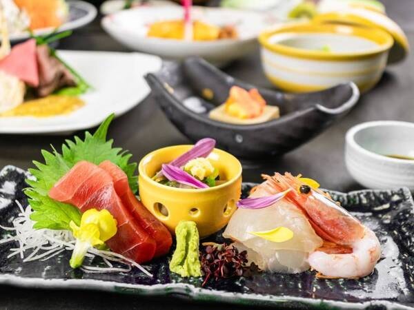 造里：海まかせ（鮪、鯛、鯵の叩き、甘海老）♪