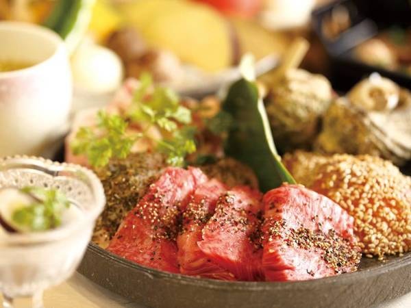 【夕食「和牛炙り焼き」/例】和牛や季節の魚、旬の野菜など素材の味を愉しめる