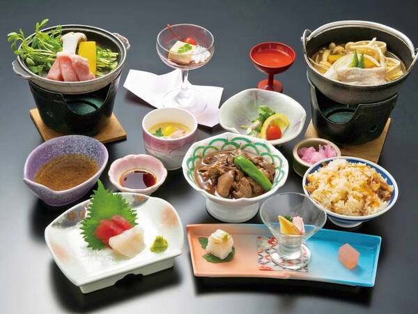 ◆山梨県ポークステーキ&鳥もつ会席