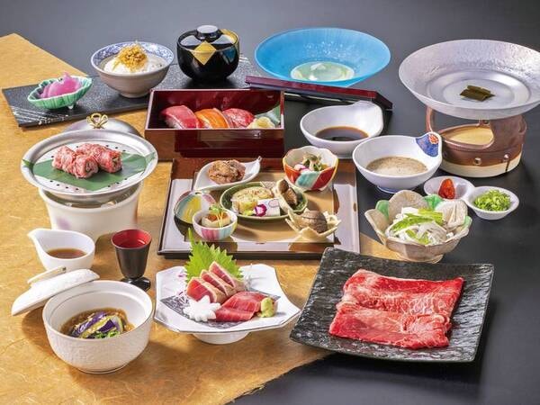 【甲州牛会席【花桃膳】／例】甲州牛を堪能するなら当館へ！当館一押しスタンダード甲州牛会席＜花桃膳＞プランです