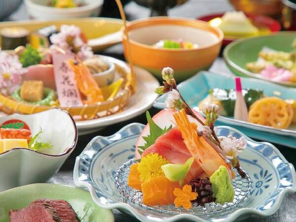 【和食「松」/例】洋食はお肉料理・魚料理等8品、和食は前菜・お造り等約11品