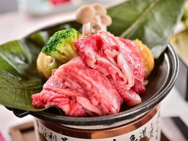 【[梅]牛朴葉焼き付き釜飯プランの夕食/例】