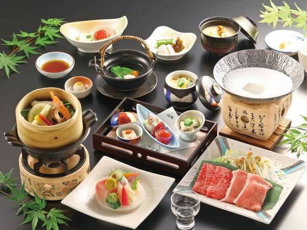【霜降り信州牛会席/例】季節の味覚に舌鼓！