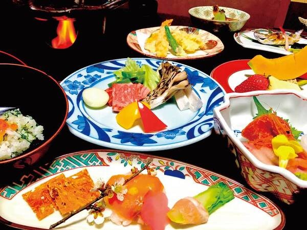 信州牛または海鮮陶板焼き付懐石/一例(画像は信州牛)