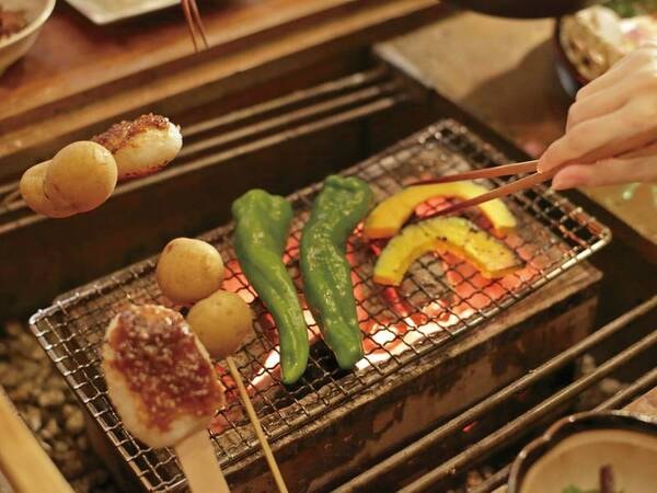 【囲炉裏料理/例】旬の食材を熱々でたのしめる