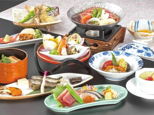 【天竜会席/例】旬の山海の幸を使用した彩り豊かな約11品の会席