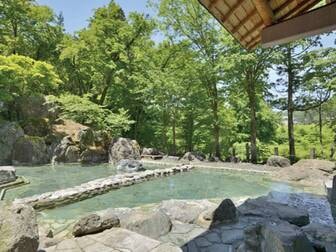 ホテル ゆのたに荘/【露天風呂】ぬるめの源泉でゆったり(※悪天候時は利用不可)