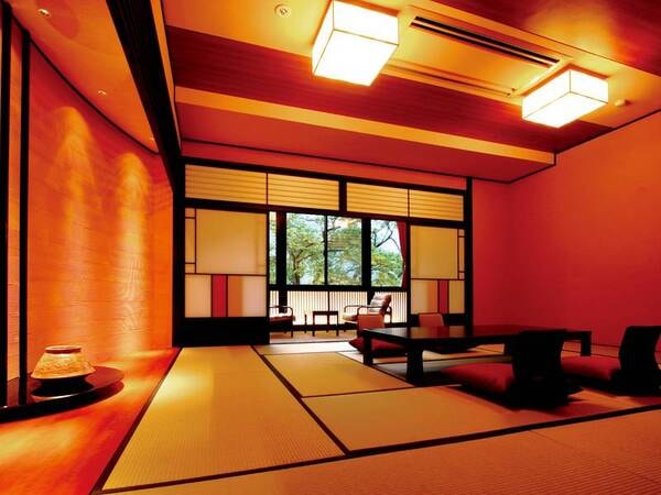 【別館･和モダン客室/例】照明と色彩にこだわった10畳+広縁付きの和モダン客室へご案内