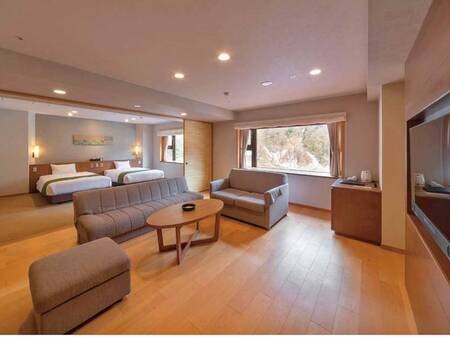 【禁煙】本館デラックス洋室　川側/例