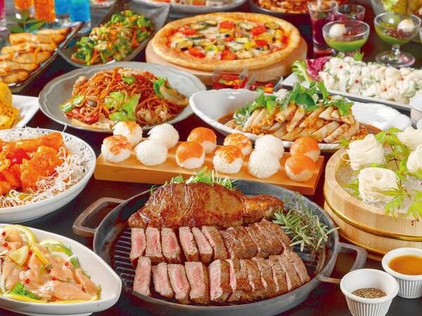 【夕食/25年6月~の写真イメージ】ひょうご五国のディナーブッフェをご用意!播磨・但馬・淡路・摂津・丹波の食材をふんだんに使用したディナーブッフェ!※写真は一例