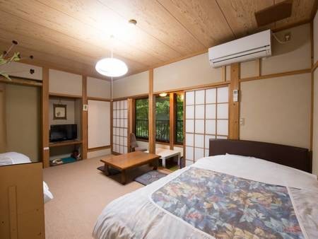 *部屋(和洋室まんさく)ご夫婦、カップル、ファミリーにおススメ！セミダブルベッドが2台入った和洋室で