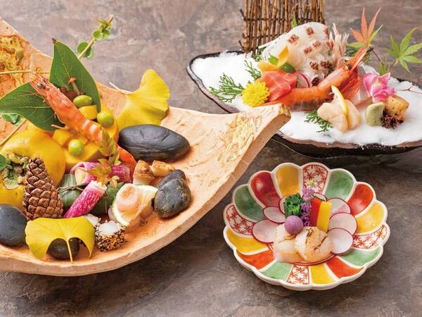 【季節の美食会席/例】※写真は秋冬のメニュー一例