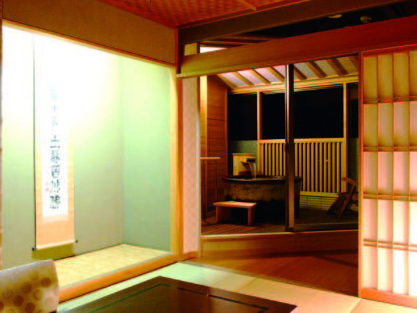 【温泉露天付客室/例】源泉100％の露天風呂付！お部屋タイプは宿お任せとなります