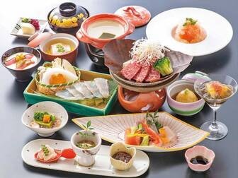 法師／【旬を味わう基本会席】北陸の旬と季節の旬を楽しむ基本会席。※写真は春夏お料理イメージ。内容は季節・仕入れ状況により変更いたします。