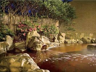 ちりはまホテルゆ華/【露天風呂】琥珀色の温泉は自家源泉かけ流し!美人の湯と人気