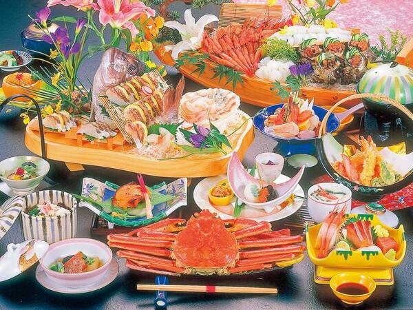 【夕食/例】人気食材の鯛や蟹を堪能