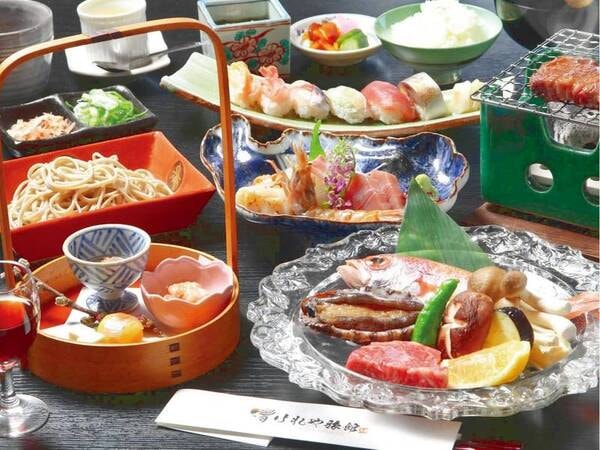 【あわび・のどぐろ・ブランド牛★量より質の3大味覚会席/例】◆あわびの踊り焼き◆のどぐろ姿焼き◆ブランド牛は季節替わりの調理法でご提供