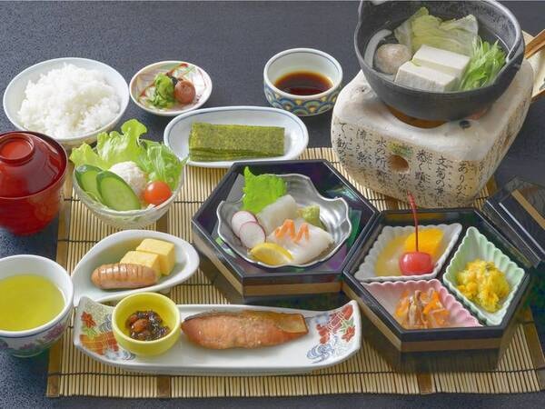 朝食/例 朝は美味しい炊き立てご飯とお味噌汁で日本ならではの朝ご飯を。