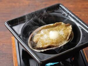 新鮮！活あわびの踊り焼き/例