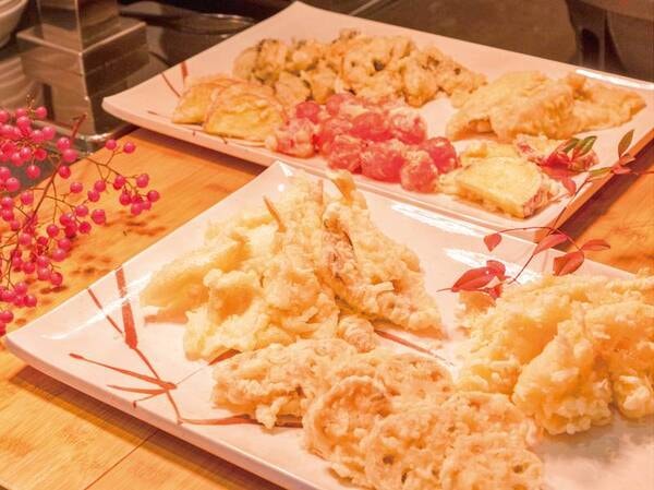 【夕食バイキング　天麩羅/例】天麩羅は目の前で揚げたてを