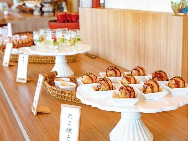 【朝食】地元の食材とふんだんに取り入れた朝食ビュッフェ/一例