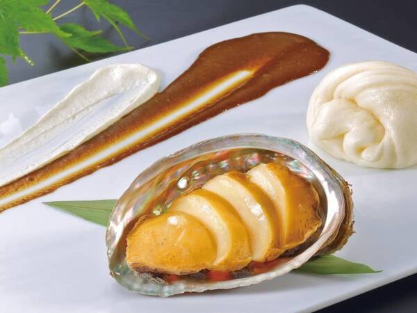 鮑の前菜/夕食例