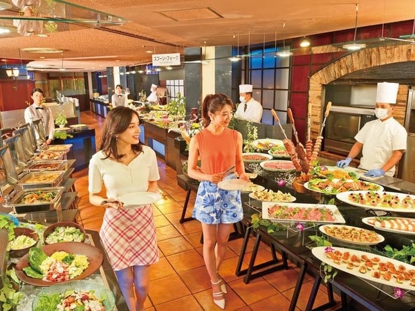【和洋中バイキング/例】和食・洋食・中華、50種以上の食べ放題バイキング！オープンキッチン料理やデザートも充実！アルコール飲み放題がつかないプランもございます。