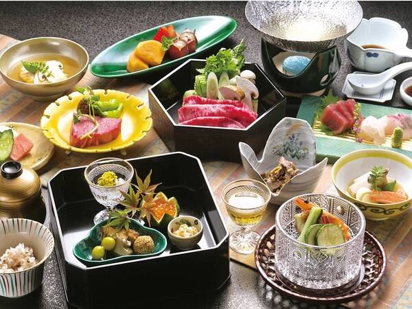 【夕食/例】飛騨牛しゃぶしゃぶを中心とした月替わりの懐石料理