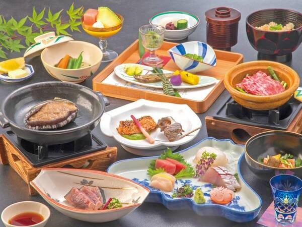 【あわび付『月』懐石/例】季節ごとに替わる京風懐石