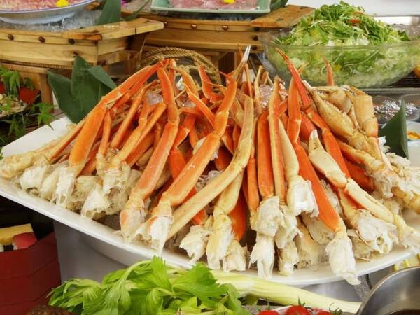 ホテル明山荘の 蒲郡満喫チケット付き 蟹 三河地魚食べ放題 バイキング Null円 西館10畳和室 バイキング ゆこゆこ