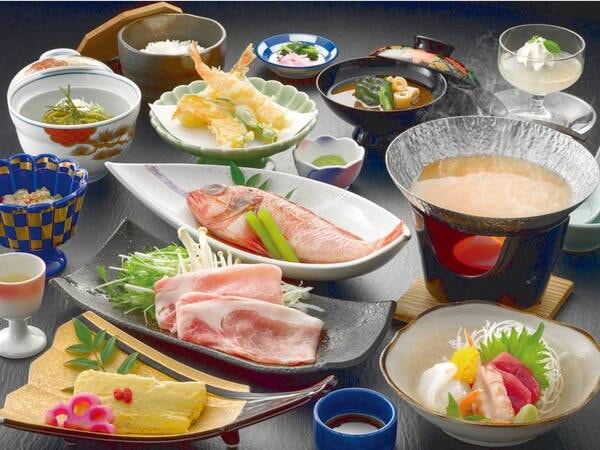 地元ブランド豚の季節の鍋付和会席/例