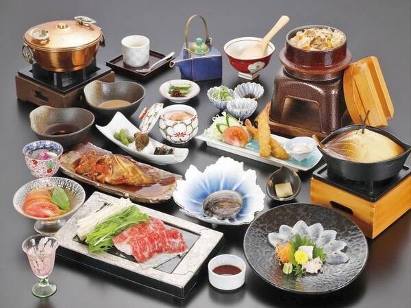 【平日限定】あわび&知多牛付美味少量会席/例