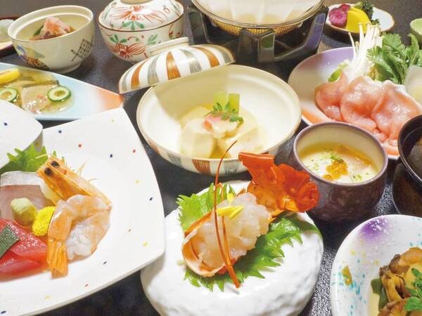 【伊勢海老お造り付会席/例】全国日本料理技能士大会入賞の料理長が腕を振るう会席