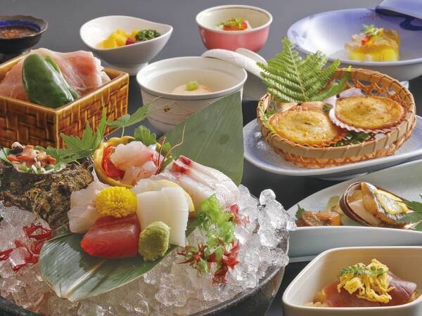 伊勢海老&鯛豪華台盛付会席/夕食例