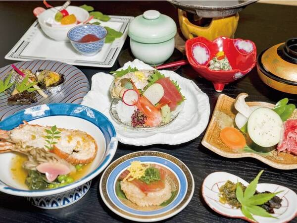 【夕食/例】伊勢海老焼物＆あわびお造りプラン