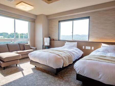 展望風呂付きスタンダードツイン【5・4階山側サウナなし客室(例)】