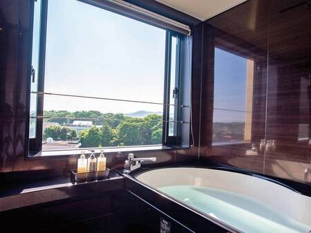 展望風呂付きｽﾀﾝﾀﾞｰﾄﾞﾂｲﾝ【5・4階山側ｻｳﾅ無し客室(例)】展望風呂