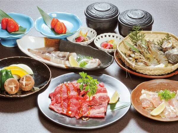【伊勢湾の幸/例】黒毛和牛や、地元・伊勢湾の海の幸をカジュアルにBBQで!